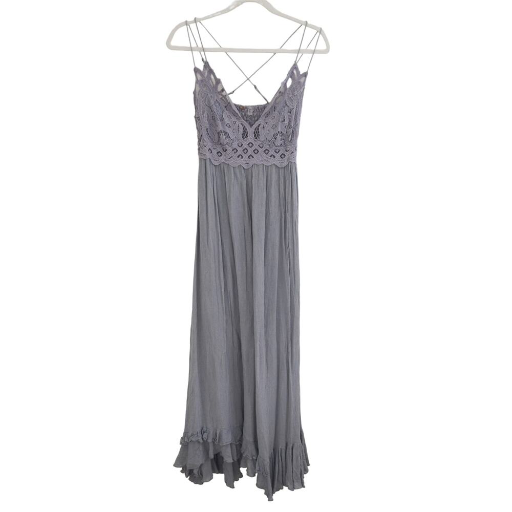 Free People Grey Adela Dress Size Medium